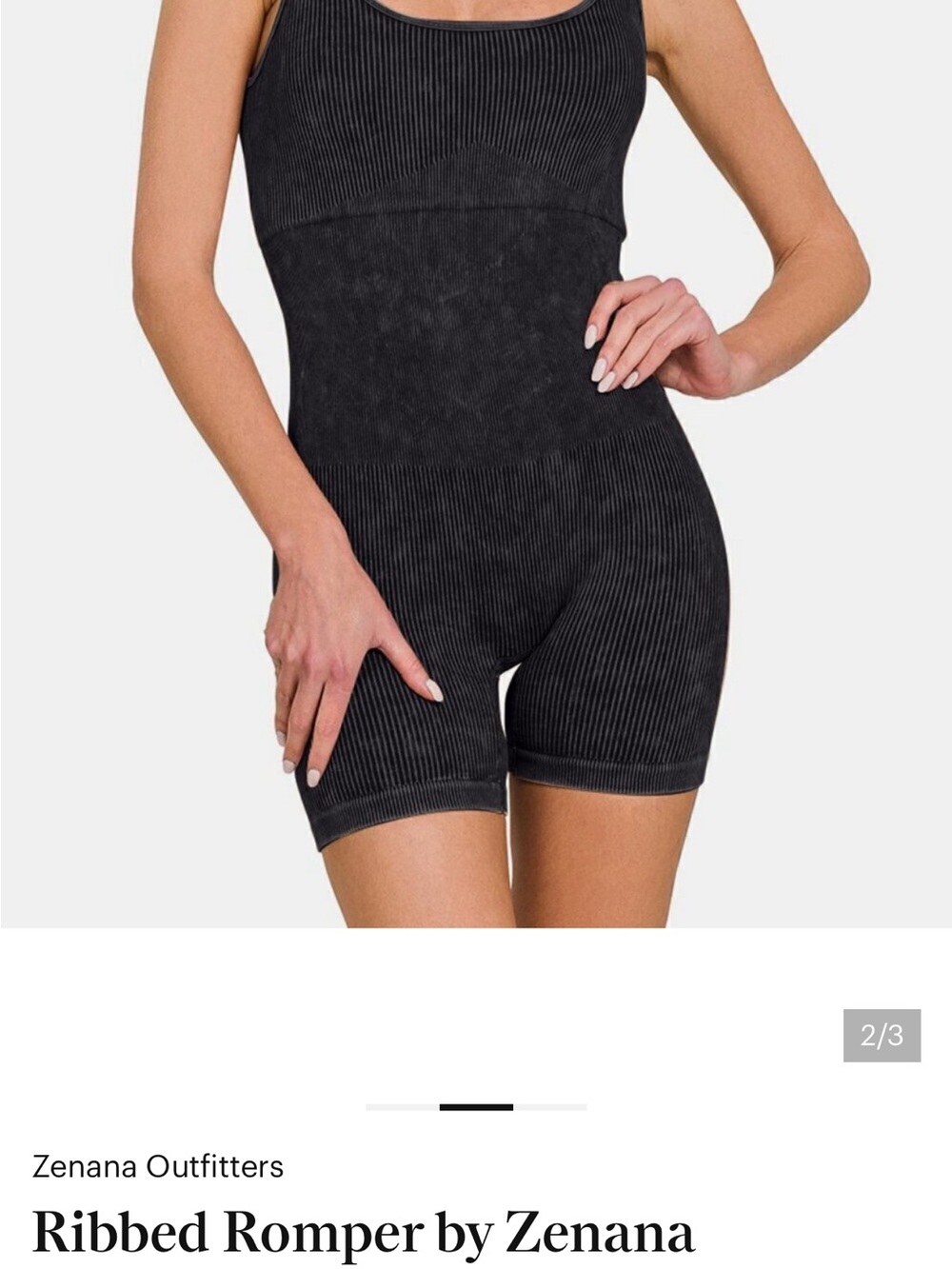 Pink Lily Make Things Right Charcoal Ribbed Onesie
